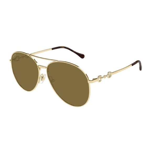 NEW GUCCI SUNGLASSES GOLD WOMEN EYEWEAR GUCCI GG1698S 002